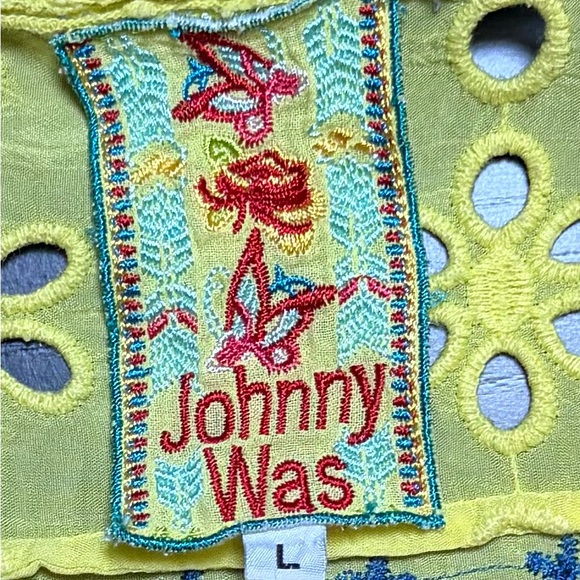 Johnny Was Yellow Embroidered Tunic - Picture 2 of 10